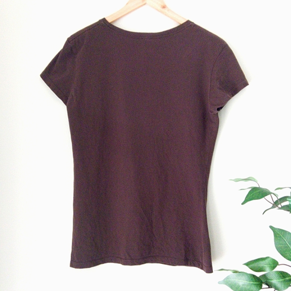 Wrangler Classic Blues T-Shirt Women's XL Brown Leopard Ombre Glitter Western - Picture 6 of 8